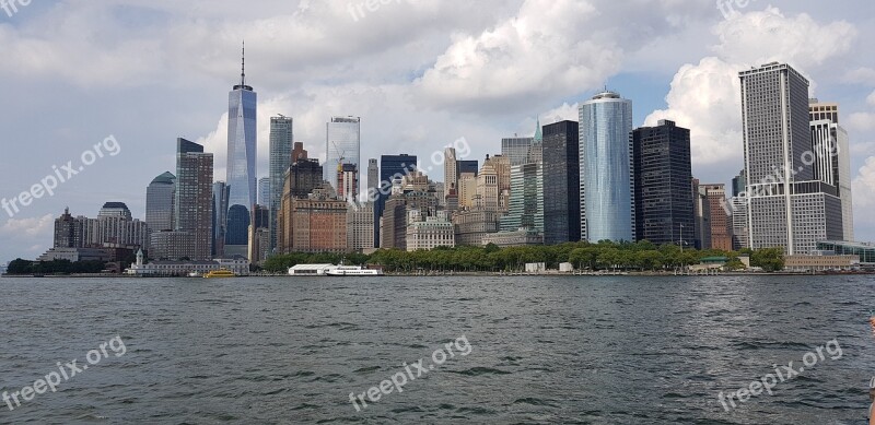 Newyork Skyline Manhattan City Landscape