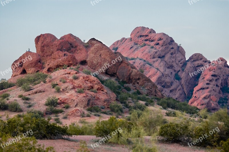 Desert Mountain Nature Outdoor Natural Light Sunset