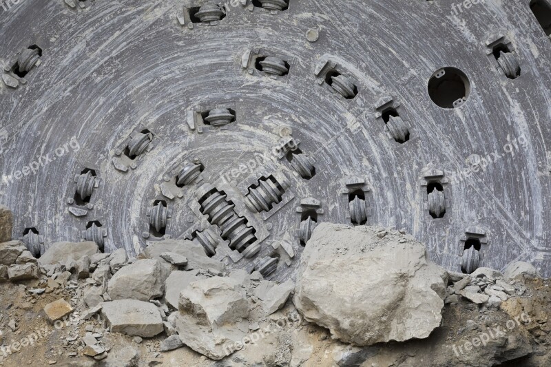 Tunnelling Cutting Wheel Tunnel Free Photos