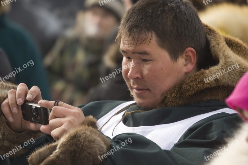 Portrait One Man Hunt Reindeer