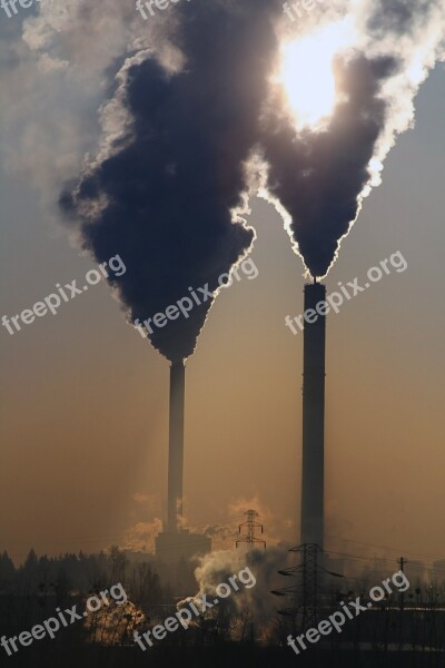 Smoke Ecology The Environment Chimney Combined Heat And Power Plant