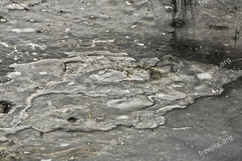 Water Frozen Icy Eiskristalle Pond