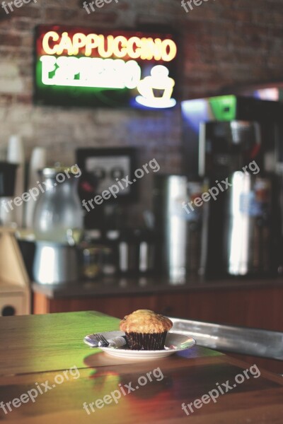 Muffin Baked Coffee Shop Table Free Photos