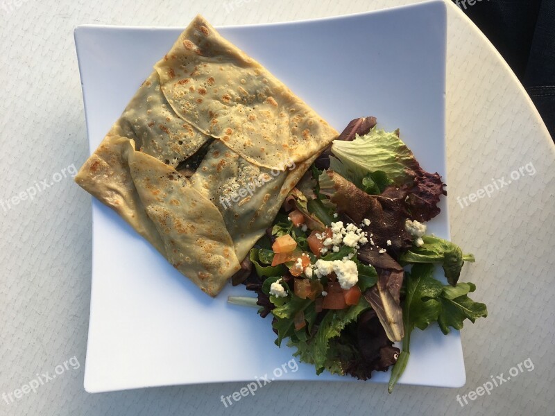 Food Dish Plate Galette Crepe