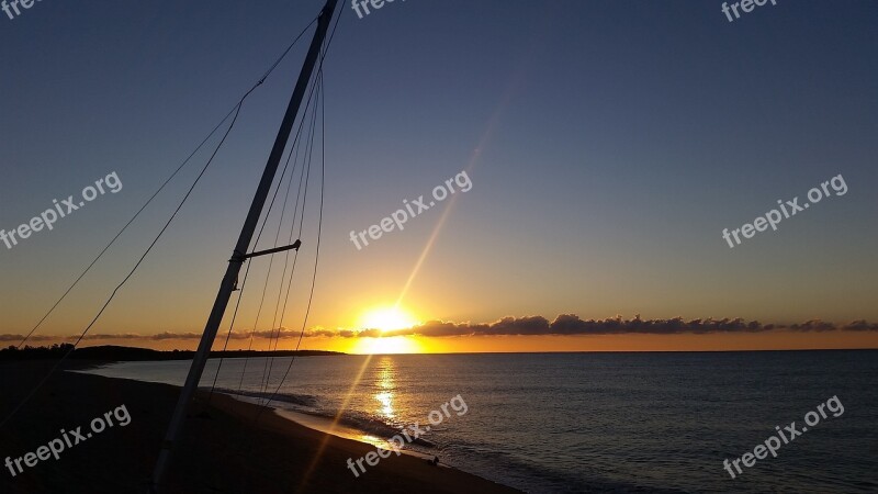 Sardinia Sunset Waters Sea Sun