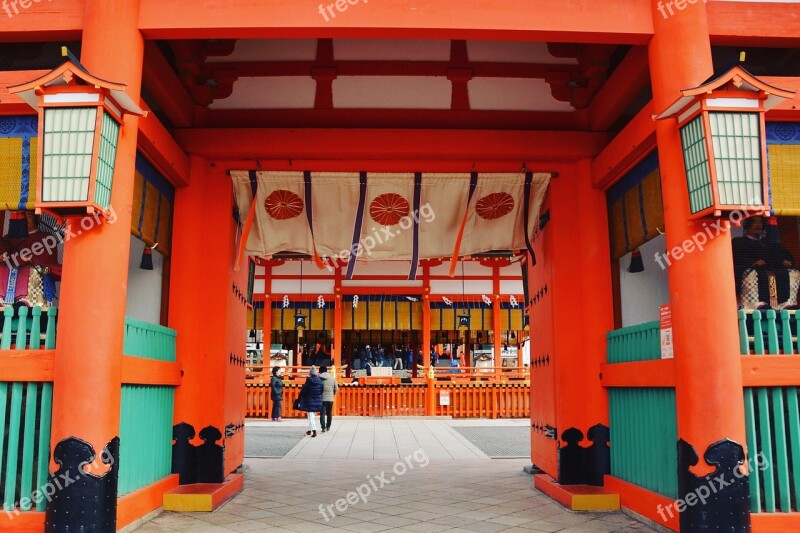 Architecture House Japan Shrine Free Photos