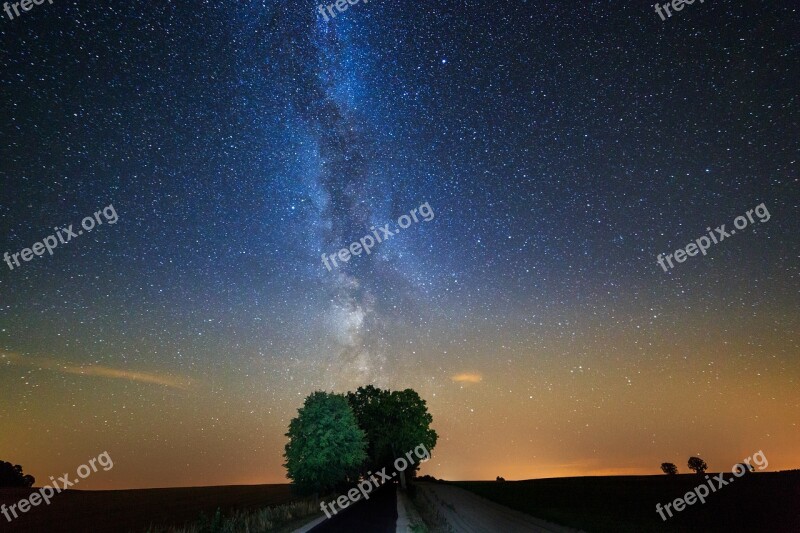 Sky Astronomy Nature Panoramic Milky Way