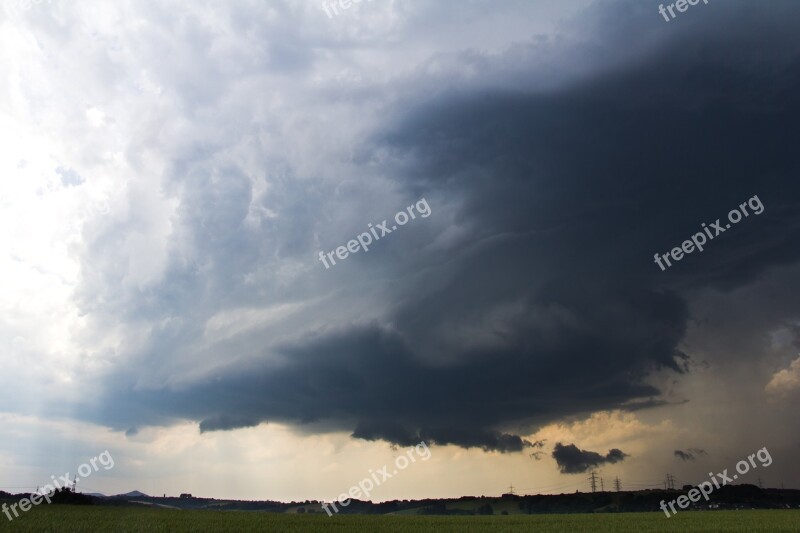 Nature Sky Cloud Super Cell North Rhine Westphalia