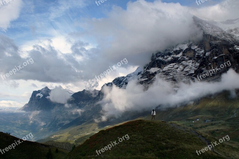 Mountain Panoramic Landscape Snow Nature