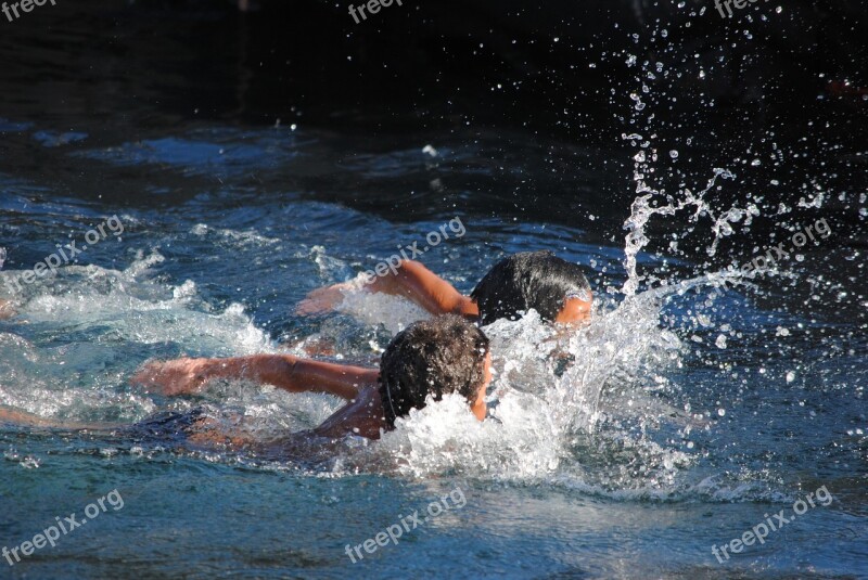 Water Swimming Action Splash Wet