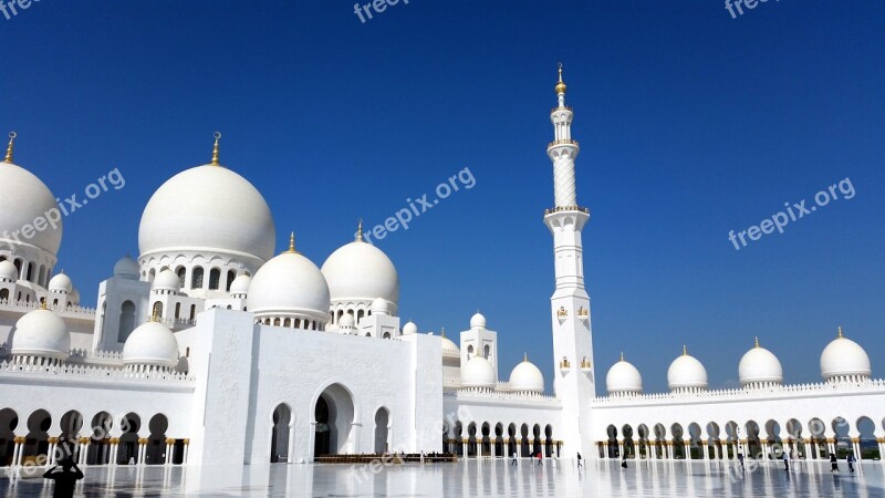 Minaret Architecture Religion Abu Dhabi Mosque