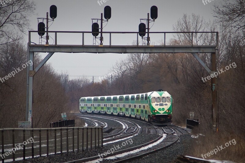 Train Railway Railroad Track Transportation System Locomotive