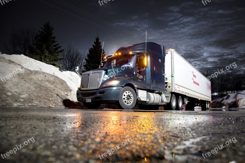 Transportation System Vehicle Outdoors Snow Road