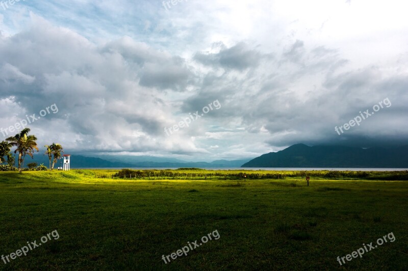 Panoramic Grass Nature Sky Landscape