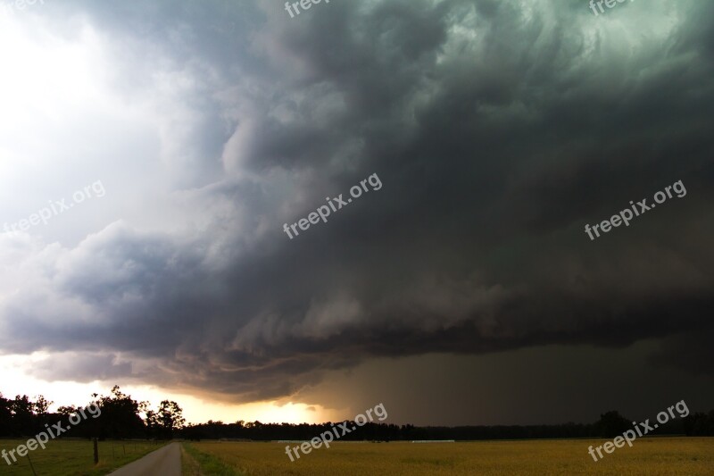 Nature Sky Super Cell Storm Thunderstorm