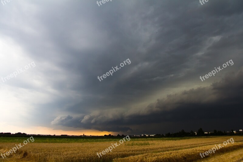 Nature Sky Super Cell Storm Thunderstorm