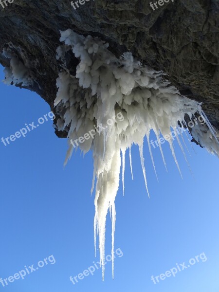 The Pacific Ocean Beach Icicles Coast Frazil