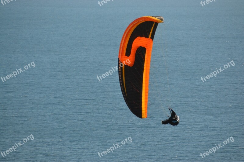 Waters Paragliding Flying Sea Spain