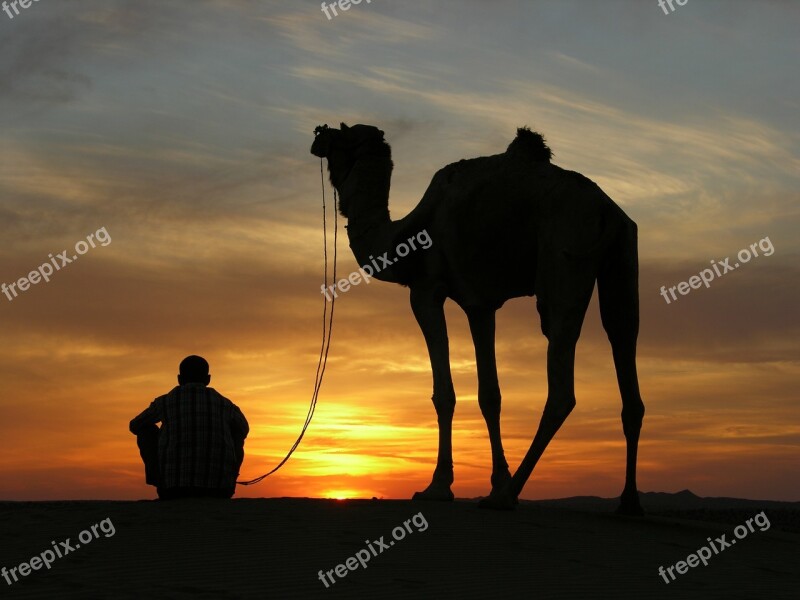 Sunset Silhouette Sky Dawn Sun