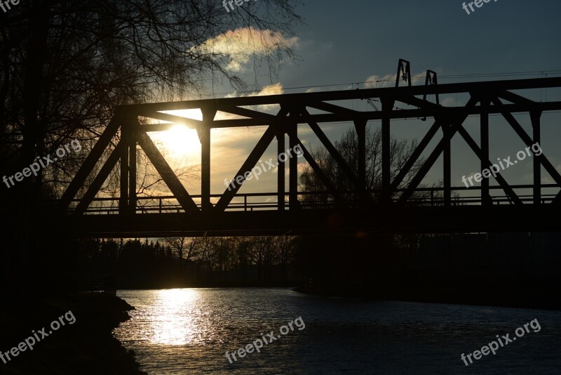 Bridge Waters River Sky Horizontal