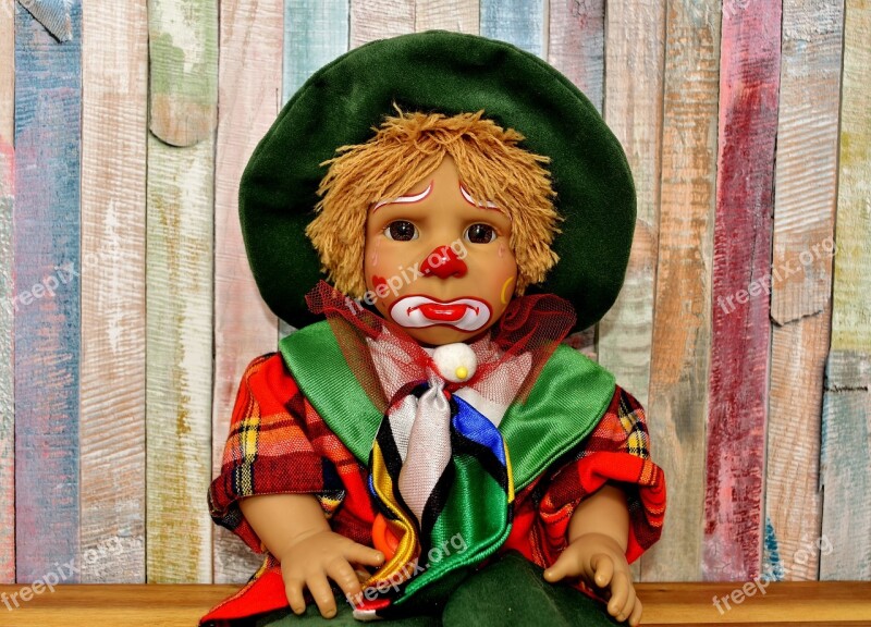 Clown Doll Cute Sad Children