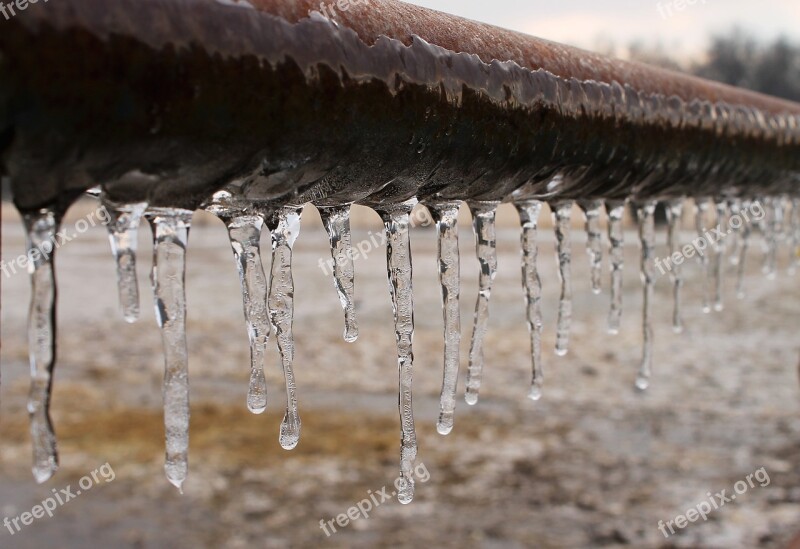 Ice Icicle Frozen Winter Icy