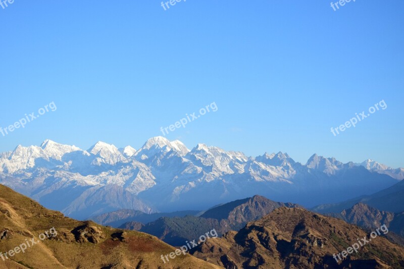 Nepal Mountain Mountain Range Nature Mountain Peak