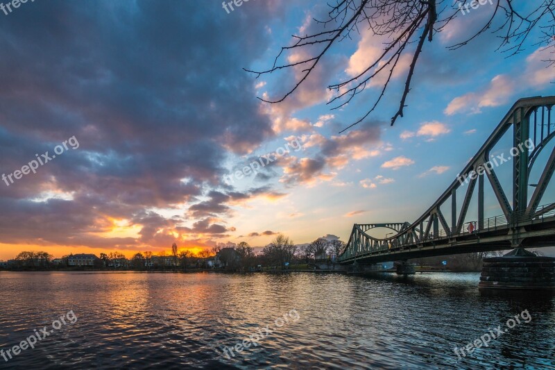 Waters Bridge River Sky Sunset