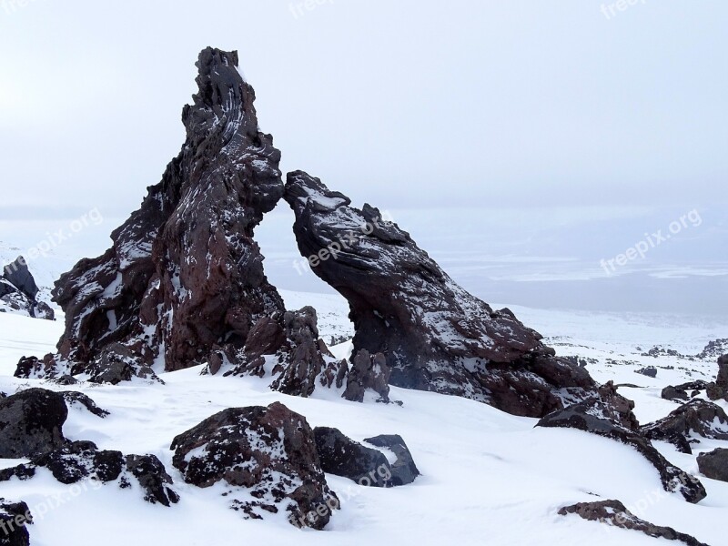 Volcano Slag Stone Figures The Foot Height