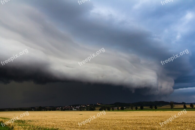 Sky Landscape Agriculture Shelf Cloud Squall Line