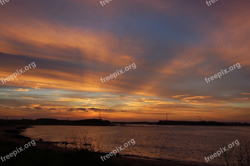 Dawn Waters Twilight Sun Lookout