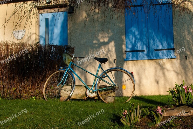 House Pane Bike Blue Window