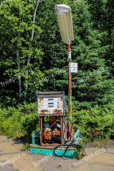 Refuel Petrol Stations Gas Pump Old Scrap