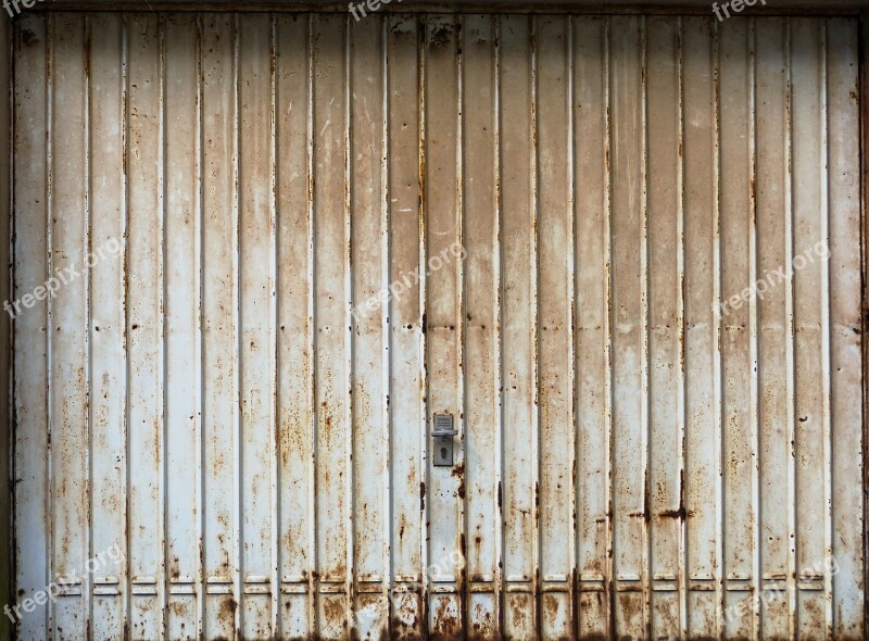 Profile Sheet Weathered Garage Door Goal Metal Gate