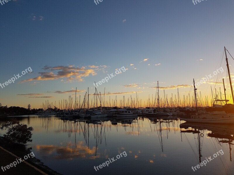 Water Reflection Dawn Sunset Sky