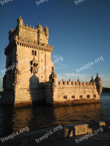 Architecture Belem Tower Lisbon Free Photos