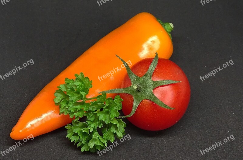 Paprika Tomato Parsley Salad Vitamins