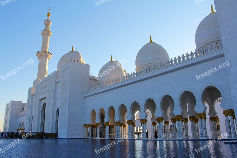 Pray Muslim Sheikh Zayed Grand Mosque Mosque Minaret