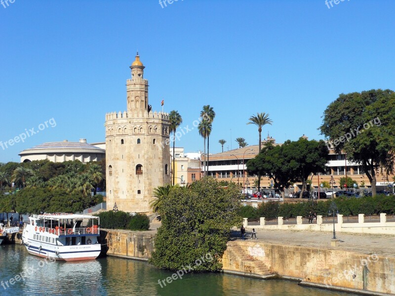 Seville Guadalquivir Spain Holidays Free Photos