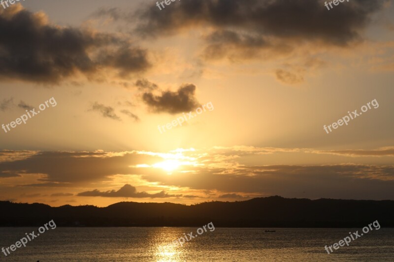 Sunset Nature Salinas Bahia Free Photos