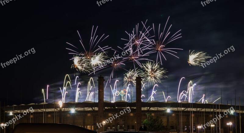 Fireworks Pyronale Berlin Event Olympic Stadium