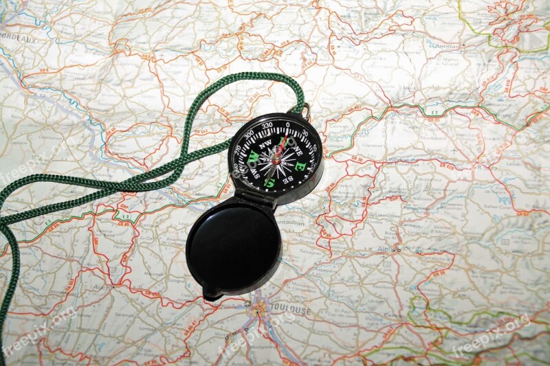 Compass Map Cartography France Free Photos