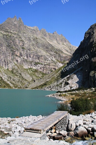 Gelmersee Lake Mountains Clear Water Tourism