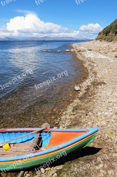 Nature Lake Sky Titicaca Bolivian Side