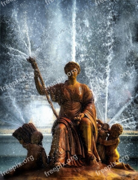 People Art Fountain Water Woman