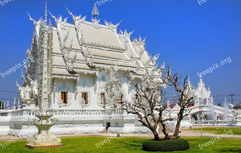 Wat Rong Khun White Temple Chiang Rai Thailand Buddhist