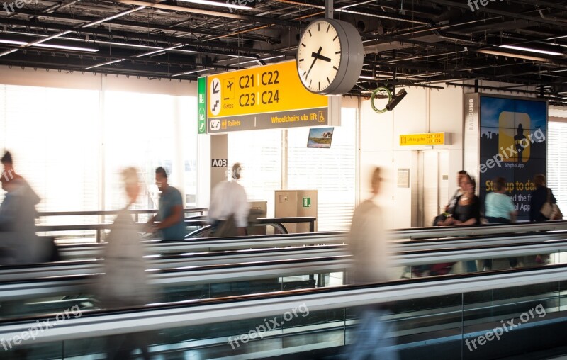 Airport Business Gate People Walking