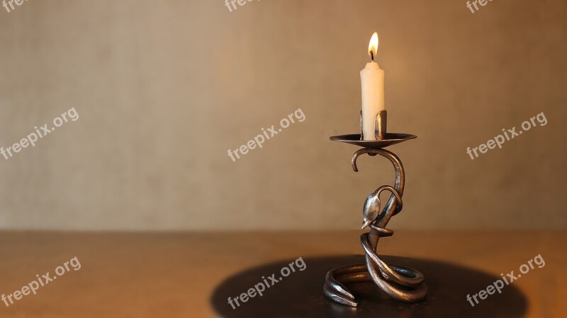 Candlestick Forging Metal Fire Free Photos