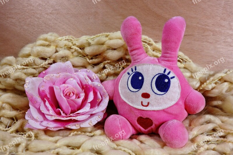 Animal Stuffed Animal Cuddly Toy Rabbit Pink Rabbit