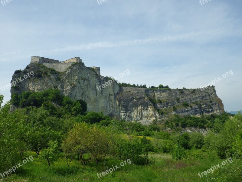 Landscape San Leo Italy Rocca Castle